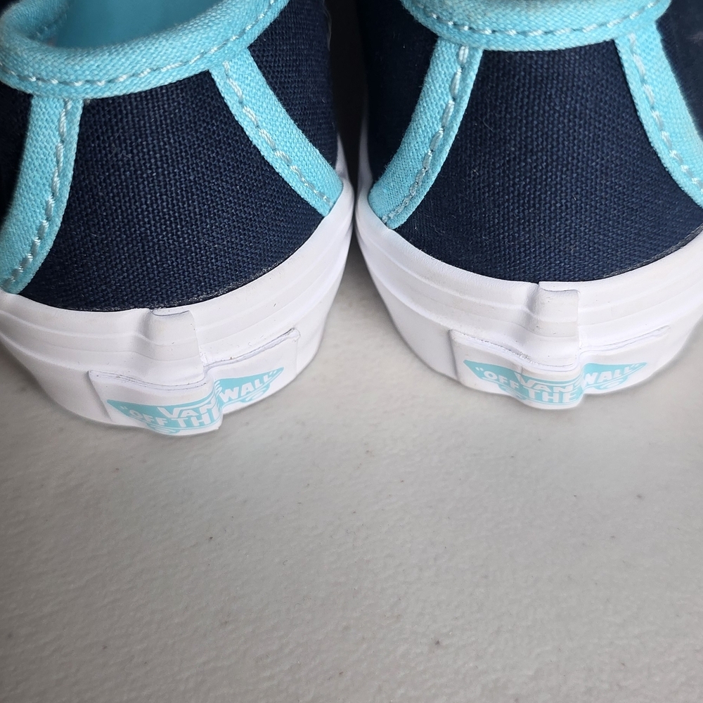 Vans Kids' Blue and White Shoes - Picture 3 of 6
